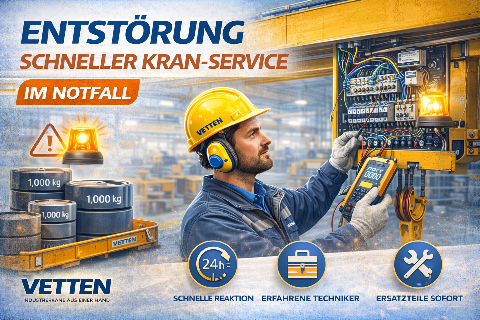 Techniker reduziert Ausfallzeiten durch schnelle Störungsbehebung